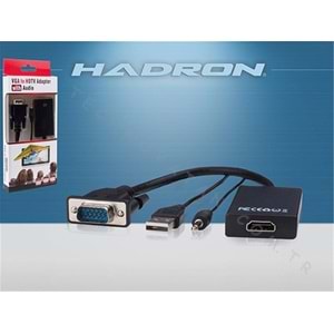 HADRON HDX7794 ÇEVİRİCİ VGA TO HDMI SESLİ (HD4458)