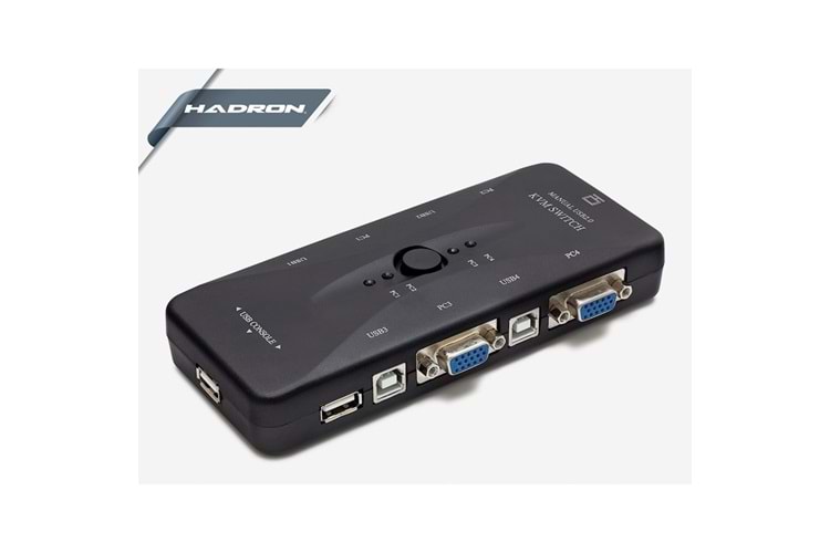 HADRON HD230/100 KVM SWITCH USB 4 GİRİŞ 1 ÇIKIŞ